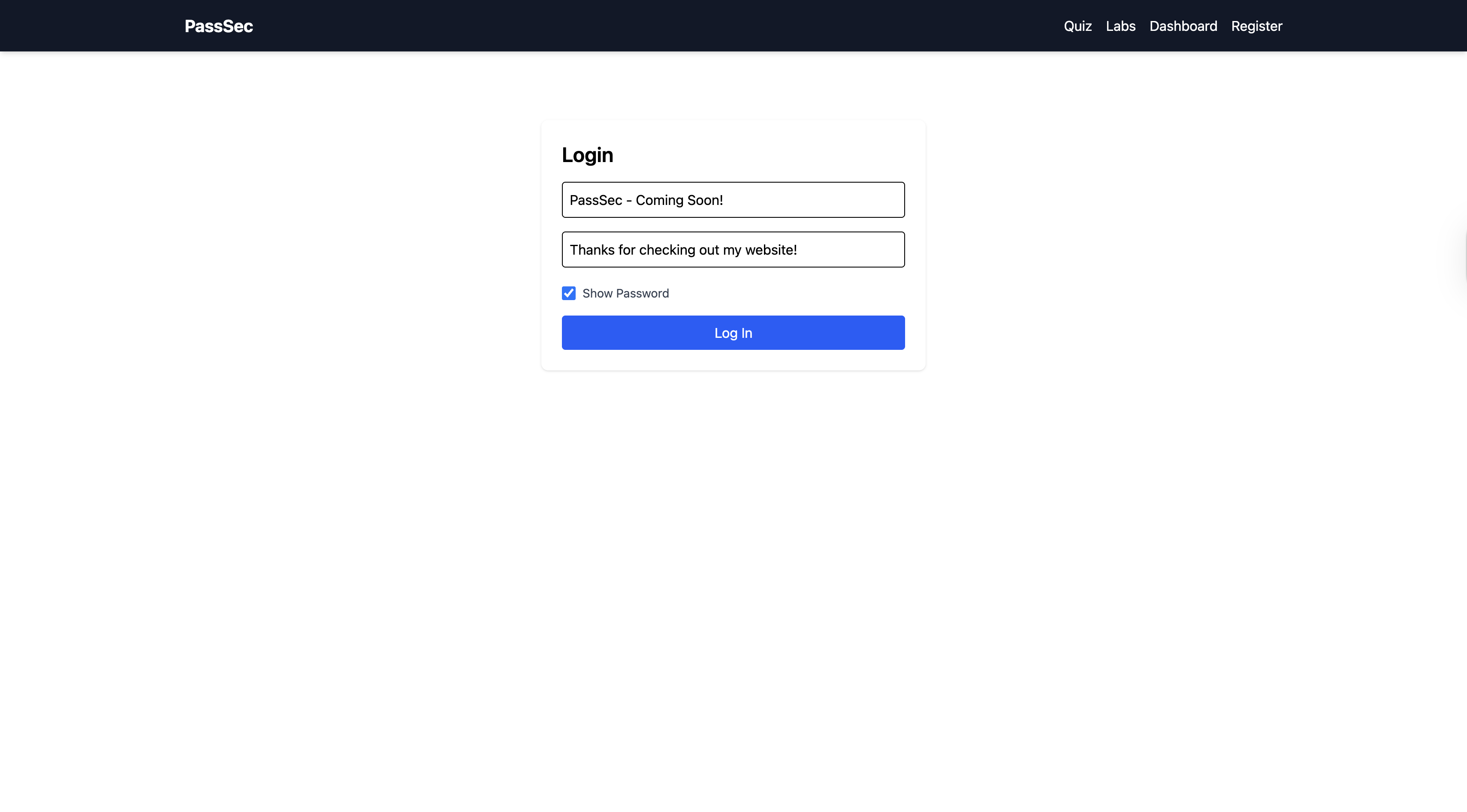 Project 3 Screenshot